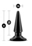 Anal Adventures Easy Butt Plug - Black