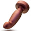 Anal Adventures Matrix Bionic Plug Rechargeable Silicone Anal Plug with Remote - Cosmic - Brown/Copper