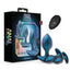 Anal Adventures Matrix Cosmos Plug Kit Silicone Anal Plug Set - Lunar - Blue