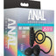 Anal Adventures Platinum Silicone Anal Plug with Vibrating Cock Ring - Black