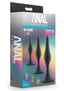 Anal Adventures Platinum Silicone Beginner Plug Kit - Black