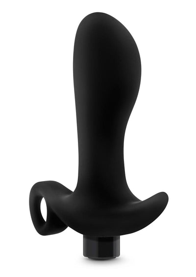 Anal Adventures Platinum Silicone Rechargeable Vibrating Prostate Massager 01 - Black