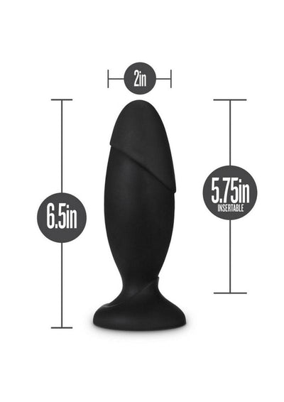 Anal Adventures Platinum Silicone Rocket Plug - Black