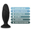 Anal Adventures Platinum Silicone Rocket Plug - Black