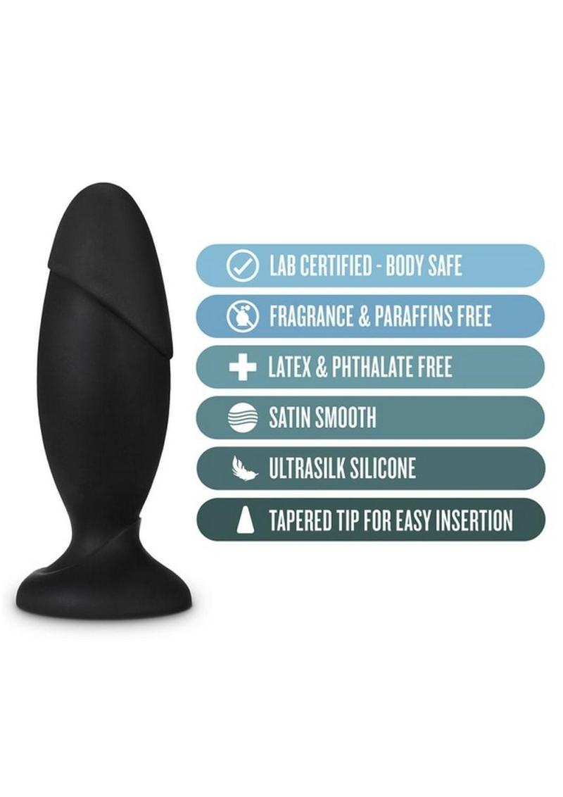 Anal Adventures Platinum Silicone Rocket Plug - Black