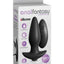 Anal Fantasy Collection Remote Control Silicone Plug Waterproof - Black - 4in