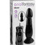 Anal Fantasy Collection Silicone Vibrating Thruster Waterproof - Black - 5.5in