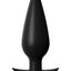 Anal Fantasy Elite Collection Small Weighted Silicone Plug Waterproof - Black - Small - 4.1in/4.4oz