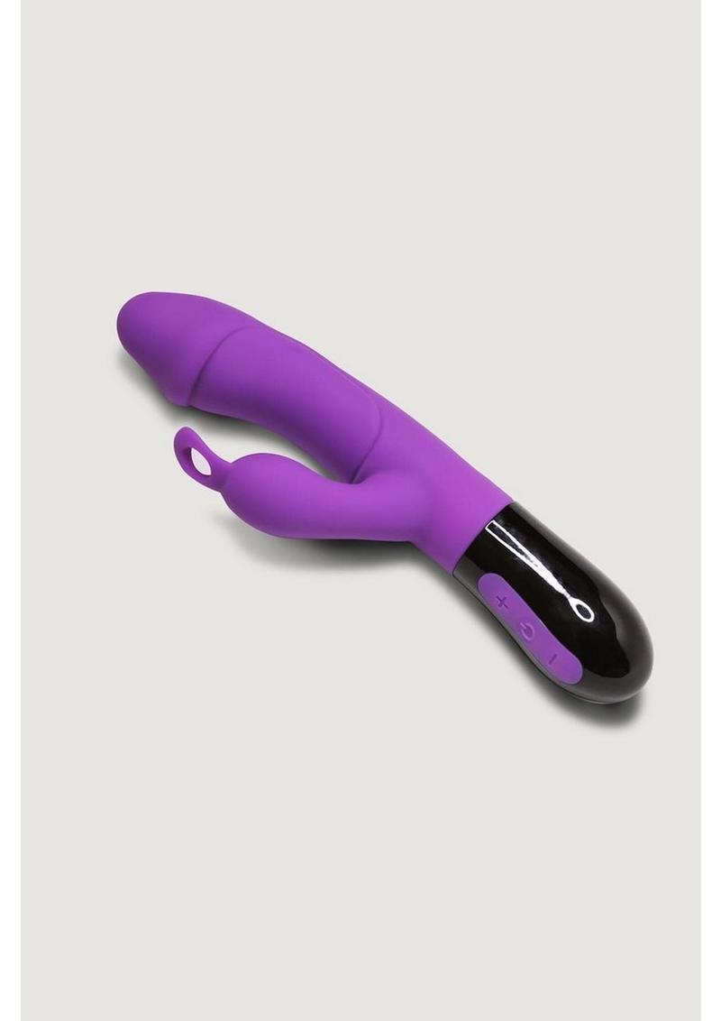 Ares 2.0 Rechargeable Silicone Double Stimulator - Black/Purple