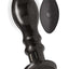 Ass-Sation Remote Control Rechargeable Vibrating Metal Anal Pleaser - Black/Metal