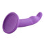 Astil Silicone Curved Dildo with Suction Cup - Purple - 8in