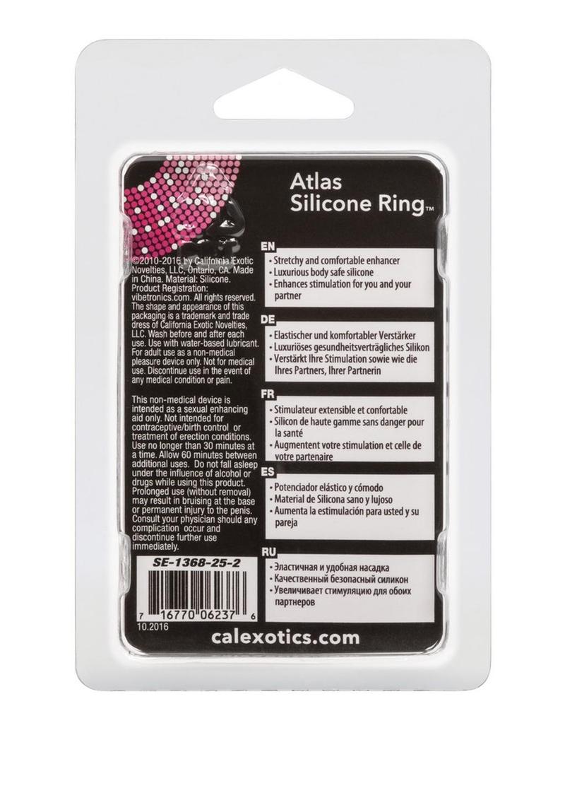 Atlas Silicone Cock Ring - Black