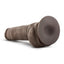 Au Naturel Big Boy Dildo with Balls - Chocolate - 10in