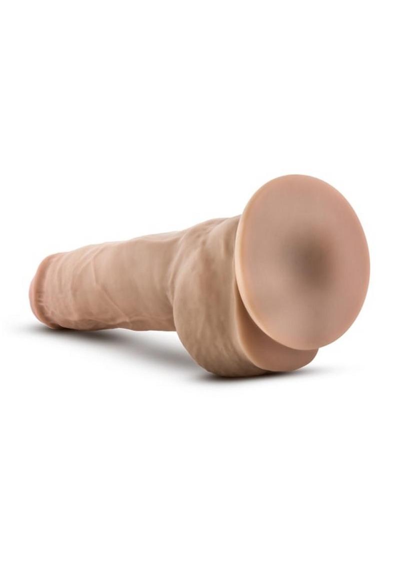 Au Naturel Big Boy Dildo with Balls - Flesh/Vanilla - 10in