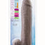 Au Naturel Big John Sensa Feel Dual Density Dildo with Balls - Chocolate - 11.5in