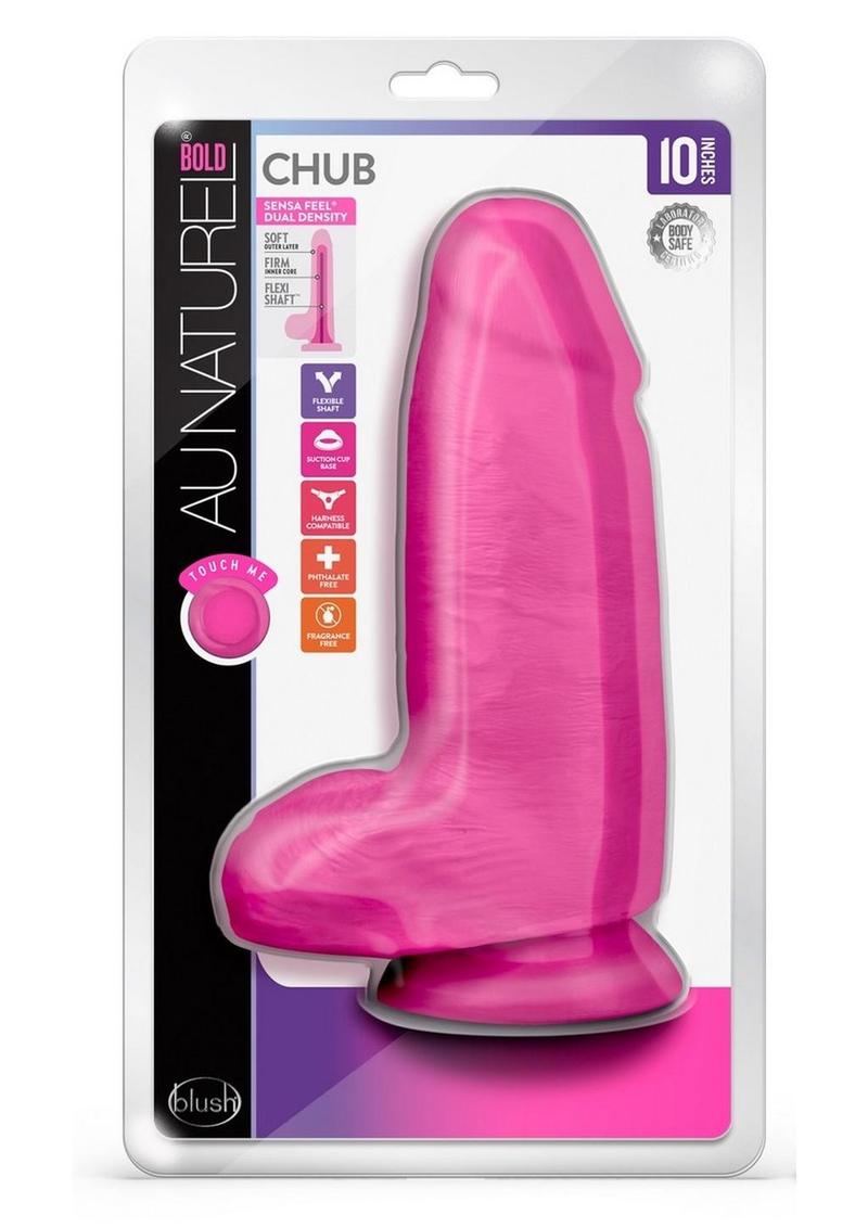 Au Naturel Bold Chub Dildo with Suction Cup and Balls