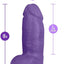 Au Naturel Bold Chub Dildo with Suction Cup and Balls - Purple - 10in