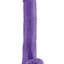 Au Naturel Bold Daddy Dildo with Suction Cup - Purple - 14in