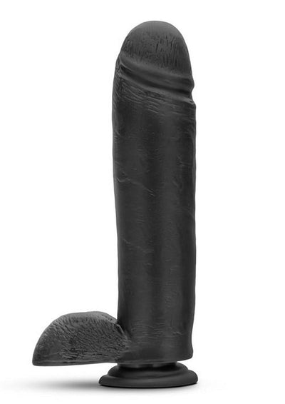 Au Naturel Bold Huge Dildo with Suction Cup - Black/Chocolate - 10.5in