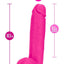 Au Naturel Bold Huge Dildo with Suction Cup and Balls - Pink - 10in