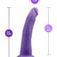 Au Naturel Bold Jack Dildo with Suction Cup - Purple - 7in