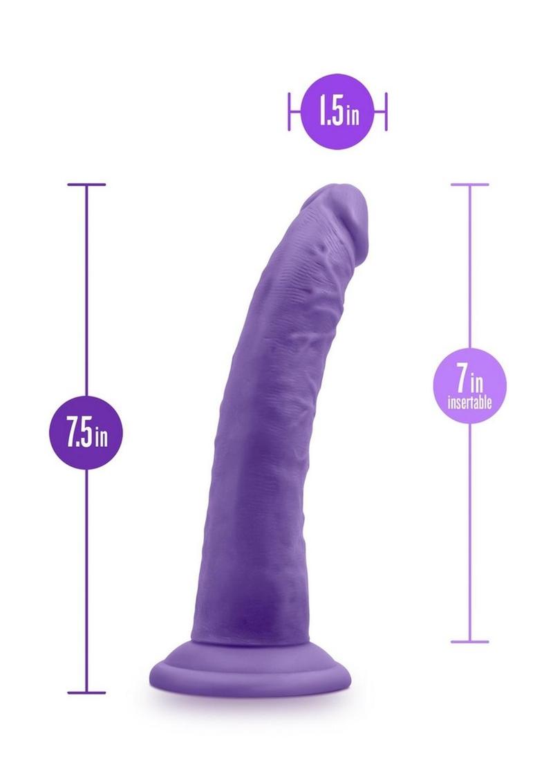 Au Naturel Bold Jack Dildo with Suction Cup - Purple - 7in