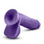 Au Naturel Bold Pleaser Dildo with Suction Cup - Purple - 7in