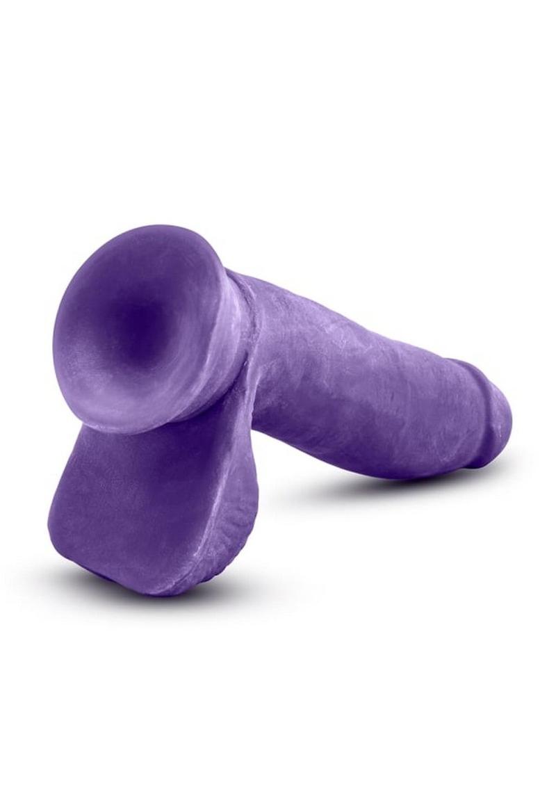 Au Naturel Bold Pleaser Dildo with Suction Cup - Purple - 7in