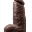 Au Naturel Chub Dildo with Suction Cup - Chocolate - 10in