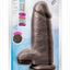 Au Naturel Chub Dildo with Suction Cup - Chocolate - 10in