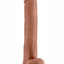 Au Naturel Daddy Sensa Feel Dual Density Dildo with Balls - Caramel - 14in