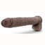 Au Naturel Daddy Sensa Feel Dual Density Dildo with Balls - Chocolate - 14in