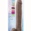 Au Naturel Daddy Sensa Feel Dual Density Dildo with Balls - Chocolate - 14in