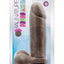 Au Naturel Dildo with Suction Cup - Chocolate - 9.5in