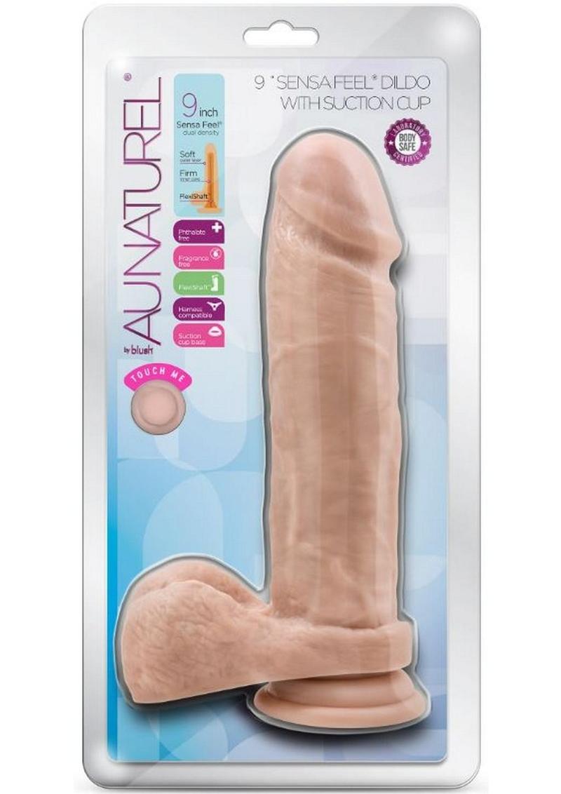 Au Naturel Dildo with Suction Cup - Flesh/Vanilla - 9.5in