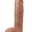 Au Naturel Huge Sensa Feel Dildo with Suction Cup - Caramel/Mocha - 10in