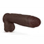 Au Naturel Huge Sensa Feel Dildo with Suction Cup - Chocolate - 10in