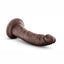 Au Naturel Jack Dildo with Suction Cup - Chocolate - 7in