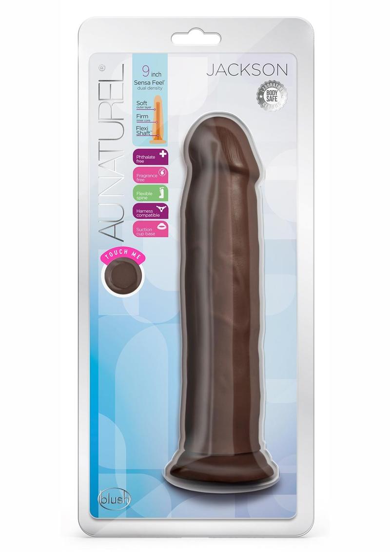 Au Naturel Jackson Dildo with Suction Cup - Chocolate - 9in