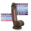 Au Naturel Jerome Dildo - Brown/Chocolate - 8.75in