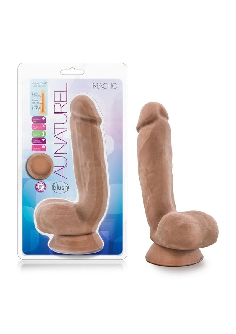 Au Naturel Macho Dildo - Caramel - 8.75in