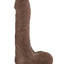 Au Naturel Mister Perfect Dildo with Balls - Chocolate - 8.5in