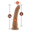 Au Naturel Roberto Dildo - Caramel/Flesh - 9in