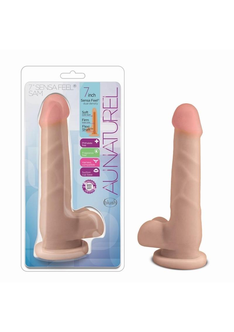 Au Naturel Sam Dildo - Vanilla - 7in