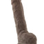 Au Naturel Sensa Feel Dildo with Suction Cup - Brown/Chocolate - 9in