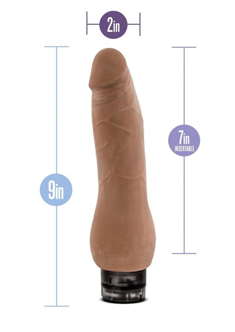 Au Naturel Tomas Vibrating Dildo - Caramel - 9in