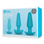 B-Vibe Anal Education Set Rechargeable Silicone Anal Play - Blue
