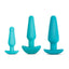 B-Vibe Anal Education Set Rechargeable Silicone Anal Play - Blue