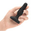 B-Vibe Novice Plug Rechargeable Silicone Anal Plug with Remote Control - Black