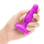 B-Vibe Novice Plug Rechargeable Silicone Anal Plug with Remote Control - Fuchsia/Pink